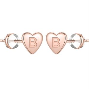 Rose Gold Heart Earrings